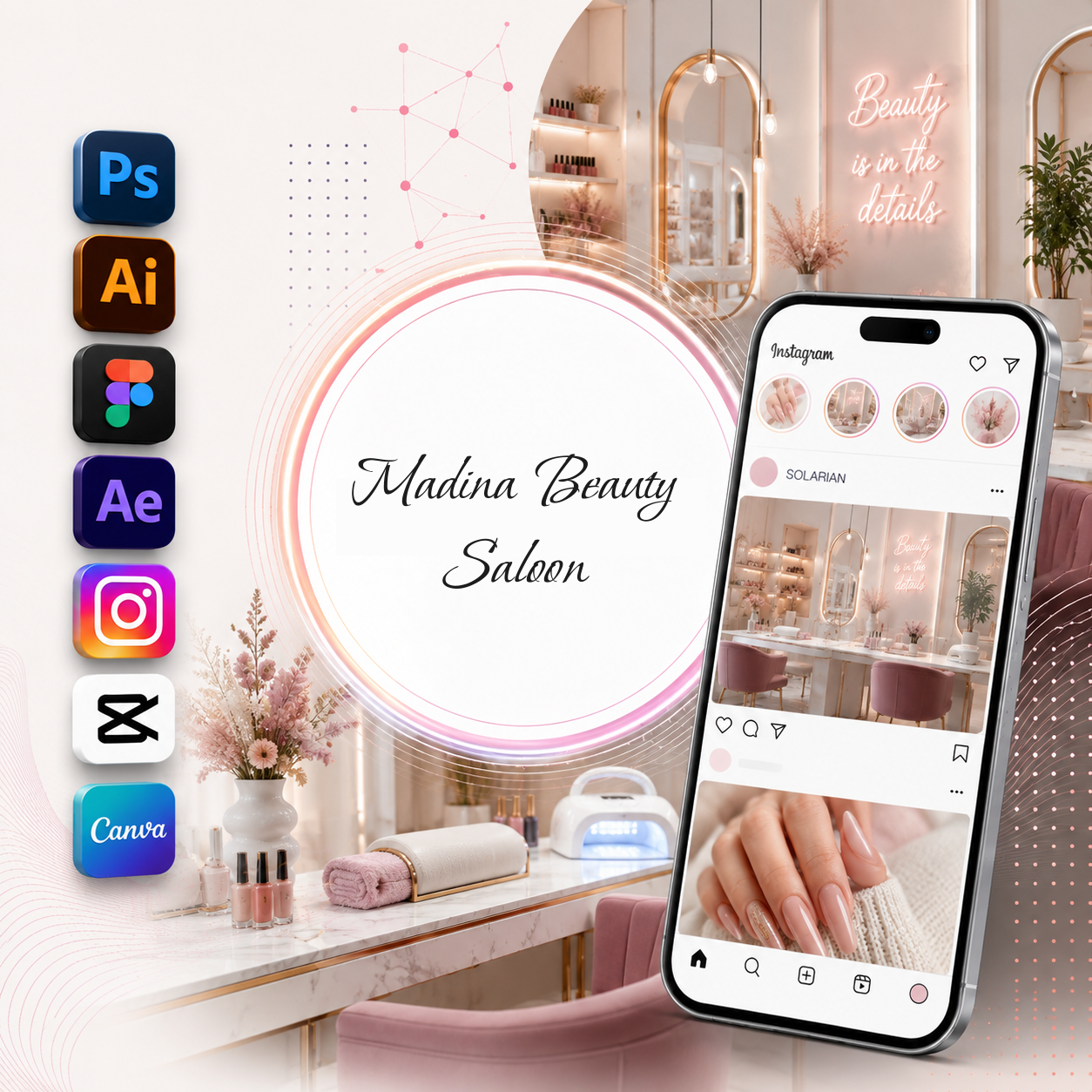 Madina Beauty Saloon sosyal medya yönetimi çalışması